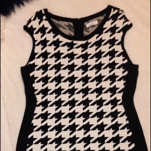 Calvin Klein Houndstooth Sweater Dress
